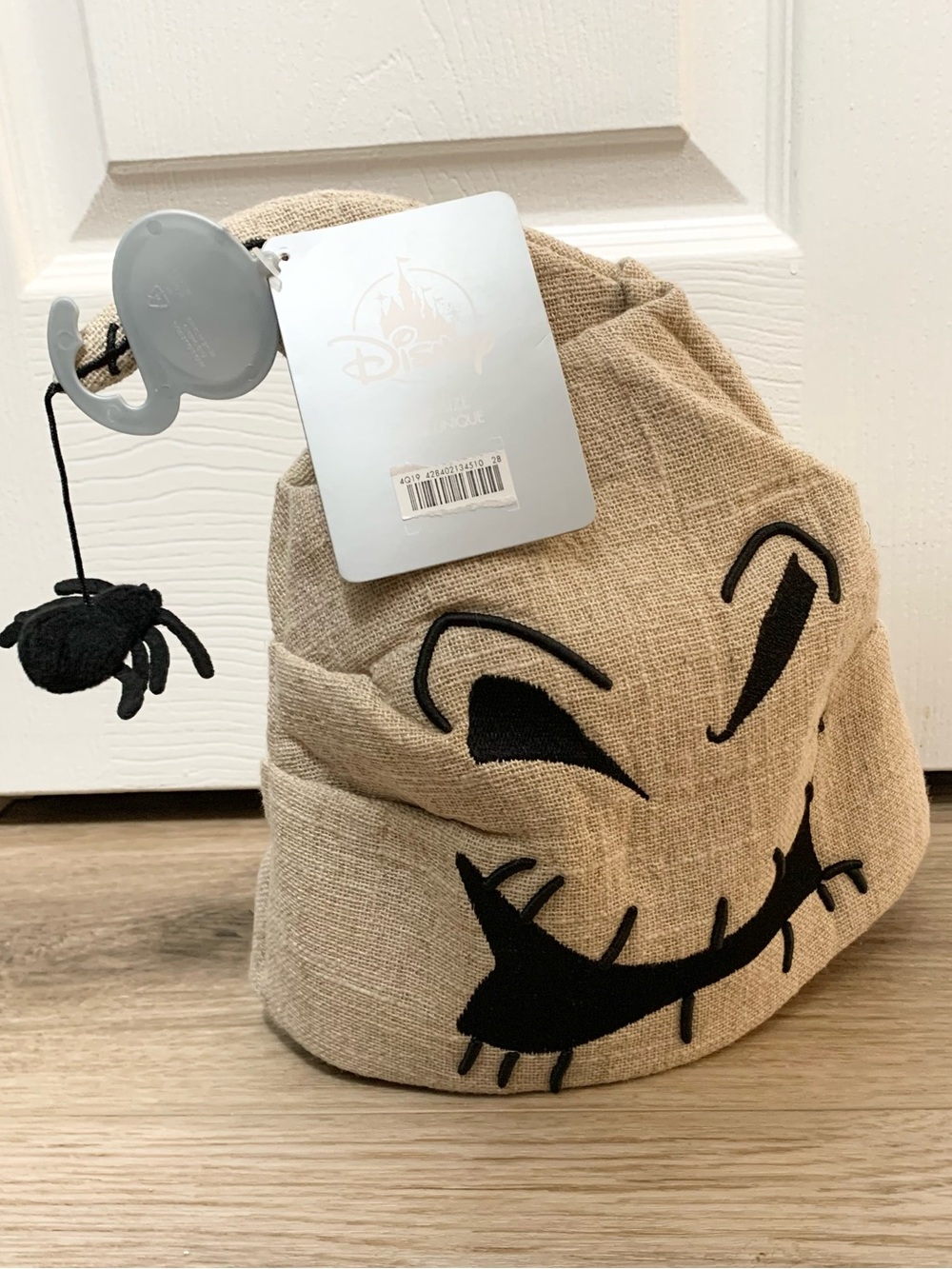 Disney Oogie Boogie Hat Burlap Spider ADULT OSFM NEW